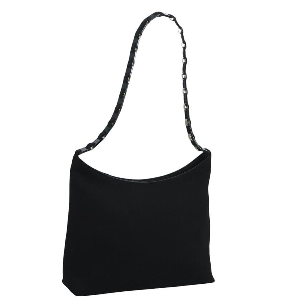 Salvatore Ferragamo Shoulder Bag Canvas Black